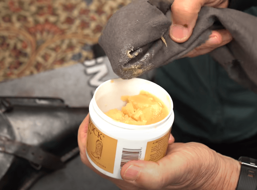 Applying Leather Preservative